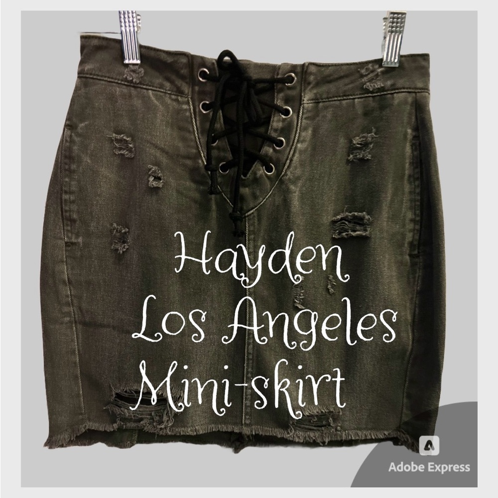 🌗🌗 Distressed Faded Mini‎ Skirt by Hayden Los Angeles-NWT🌗🌗